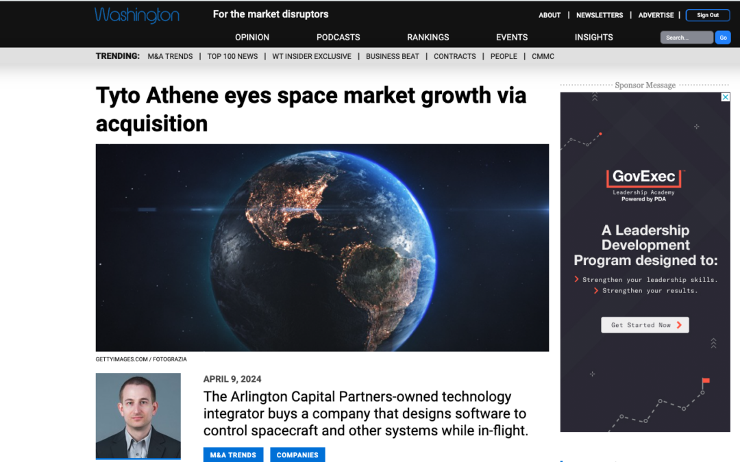 (Washington Technology) The Arlington Capital Partners-owned technology integrator buys a company that designs software to control spacecraft and other systems while in-flight.